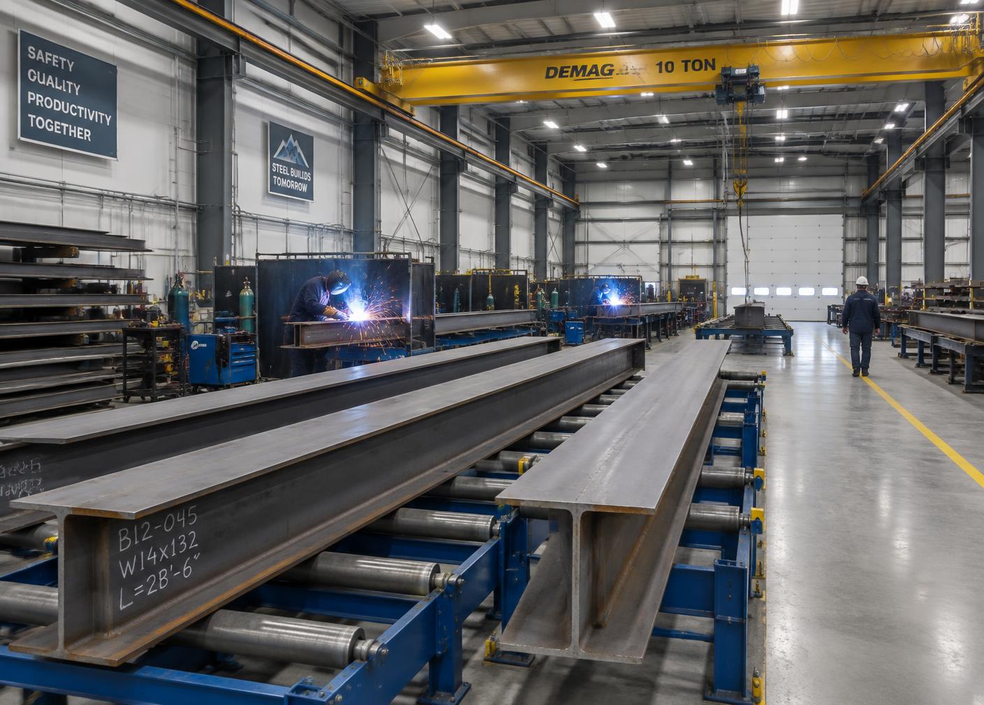 Manufacturing structural steel project